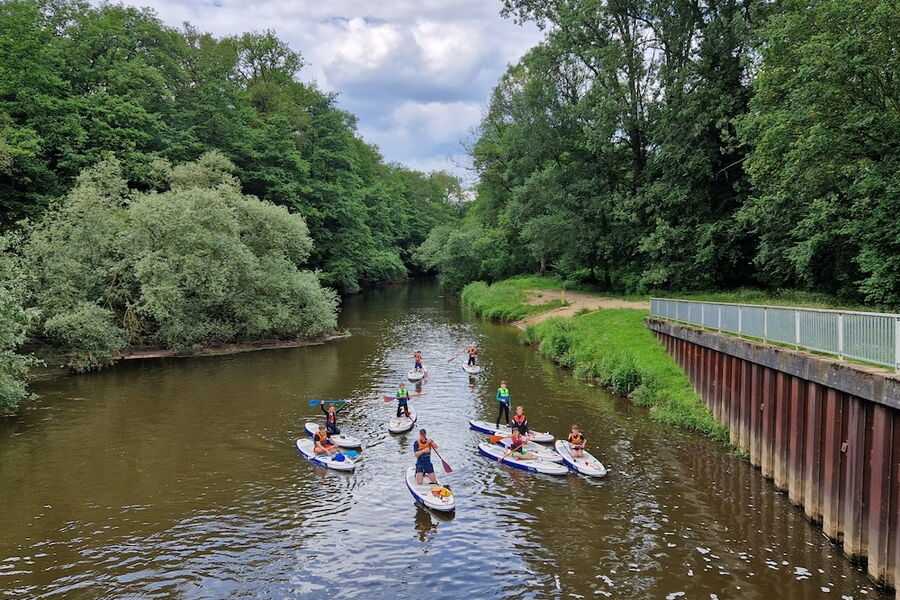 Stand Up Paddling auf der Vechte