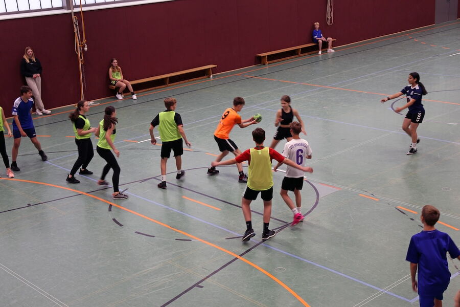 Szene eines Handballspiels